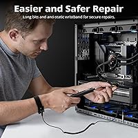 Vista 9 de JOREST Mini destornillador eléctrico 155 en 1 inalámbrico, juego de destornilladores eléctricos de precisión, 5 niveles de par (máximo 0.75 N.m)