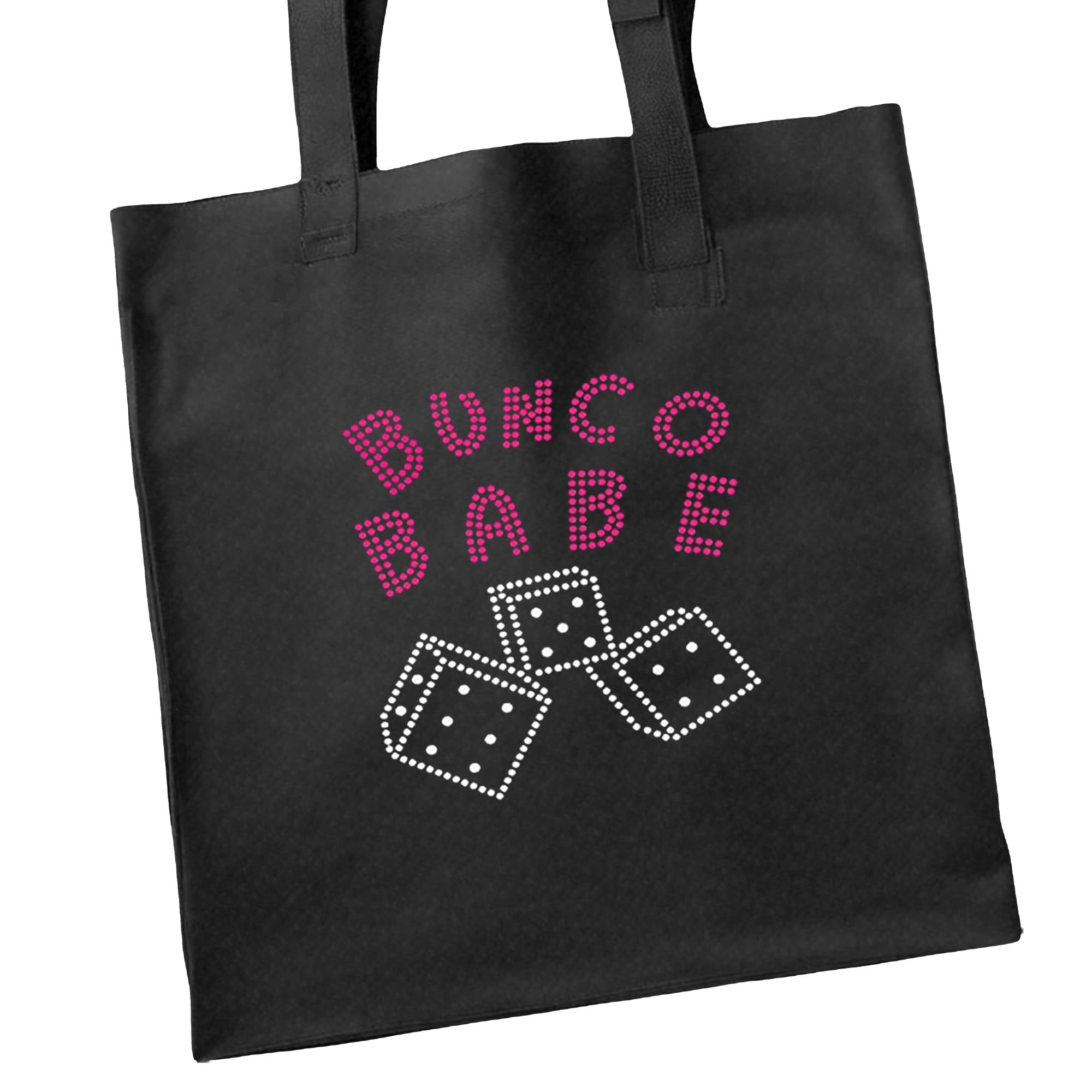 Bunco Babe - Kit de juego con suministros de fiesta para 12 jugadores, bolsa de mano, dados, hojas de puntuación, lápices, campana y dados de peluche. Todos los suministros de fiesta Bunco que 8