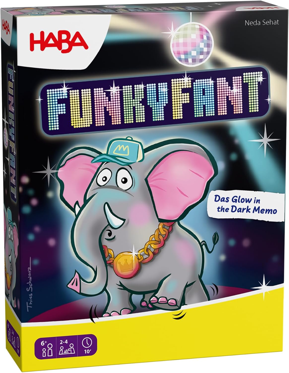 HABA Funkyfant Children's Game - Party Game for Children & Families from 6 Years - Quick Fun with Dance Cards - 2012220001