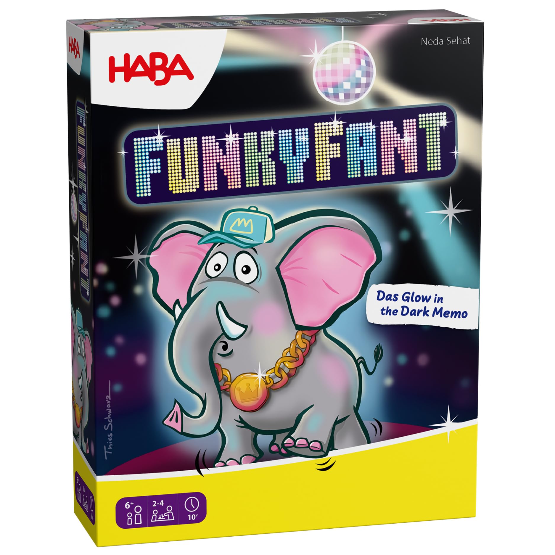 HABA Funkyfant Children's Game - Party Game for Children & Families from 6 Years - Quick Fun with Dance Cards - 2012220001