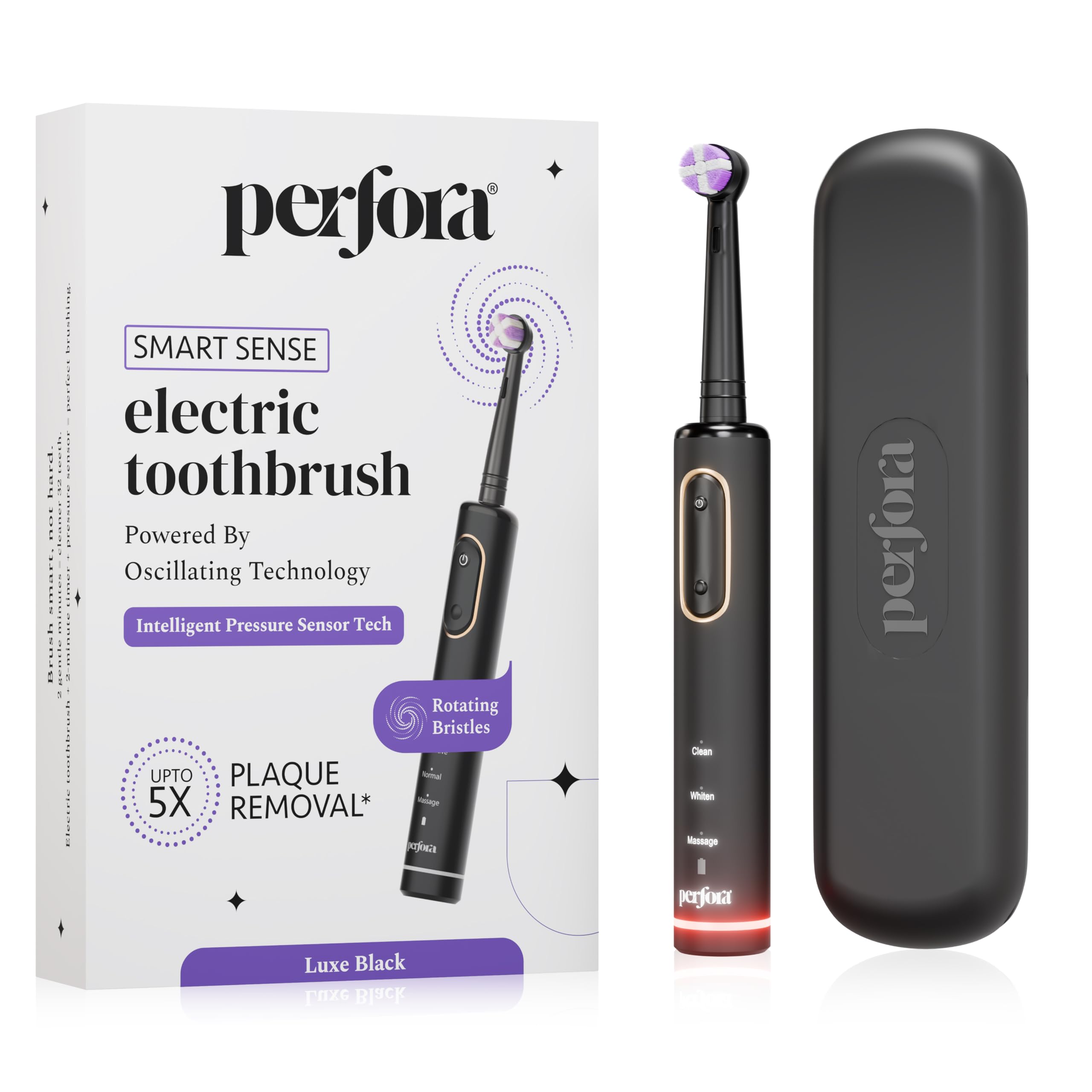 Pressure Sensor Electronic Smart Oscillating Toothbrush | Rechargeable Electric Toothbrush for Adults, 3 Modes, 2-Min Auto Timer, 21-Day Battery, IPX7 Waterproof, 2 year warranty-image-13