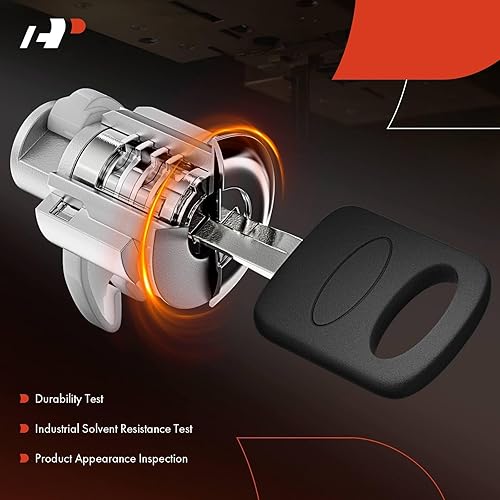 Miniatura 7 de A-Premium Juego de cilindros para cerradura de puerta delantera con 2 llaves compatibles con Ford F-150, F-250, F-350, Excursion, Expedition,