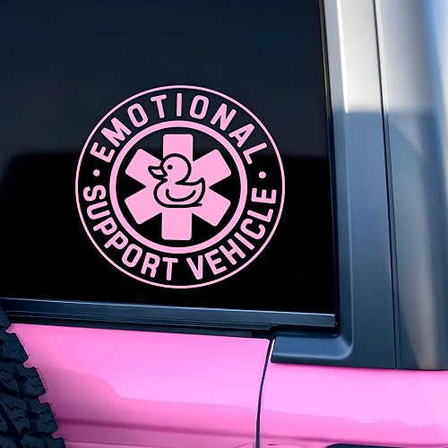 Emotional Support Vehicle Car Decal Funny, Mental Health Care Decals, Car Access