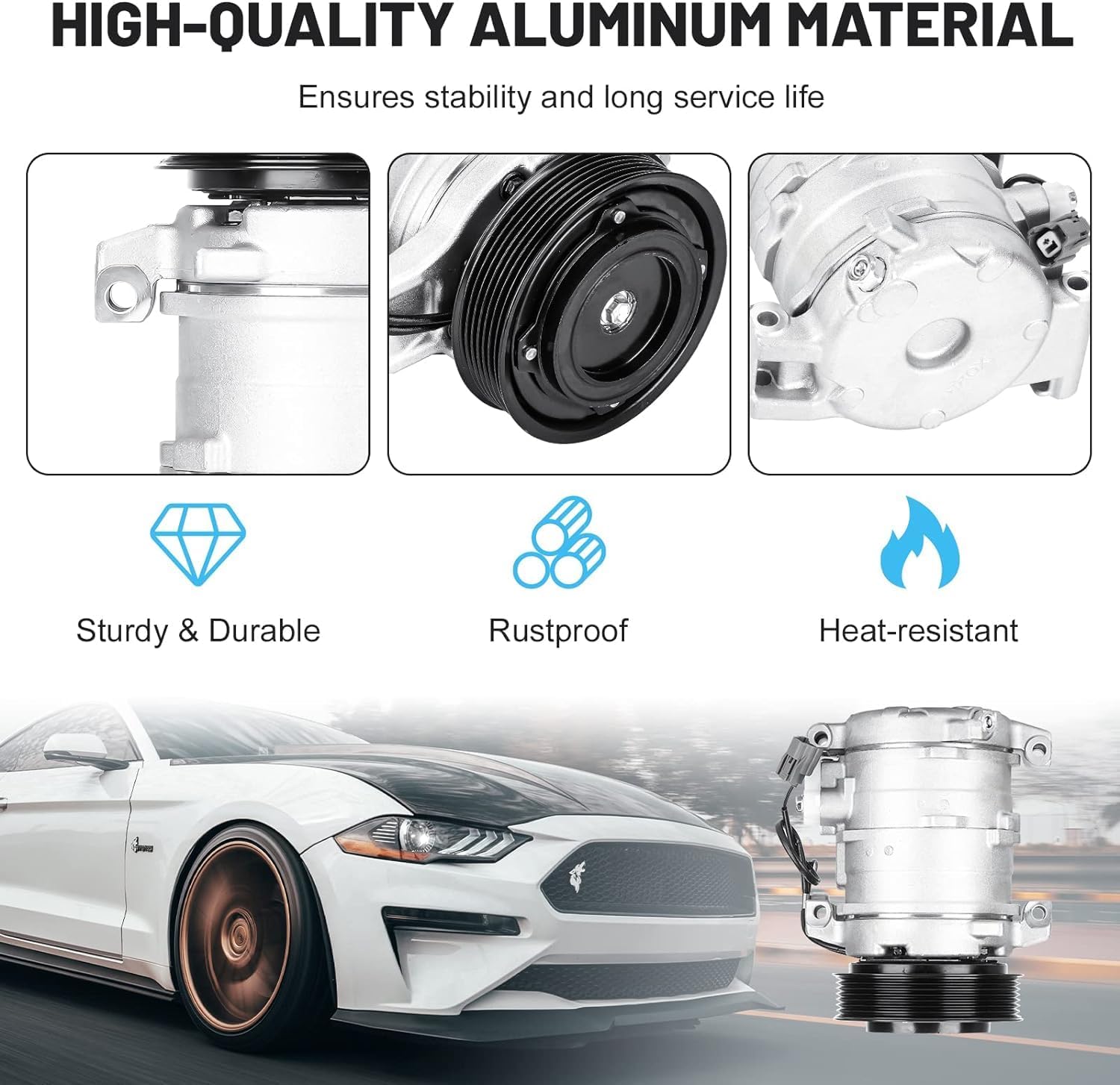 New AC Air Condition Compressor with Clutch for 2.4L Honda Element 2003-2011 639319 4711004 77372