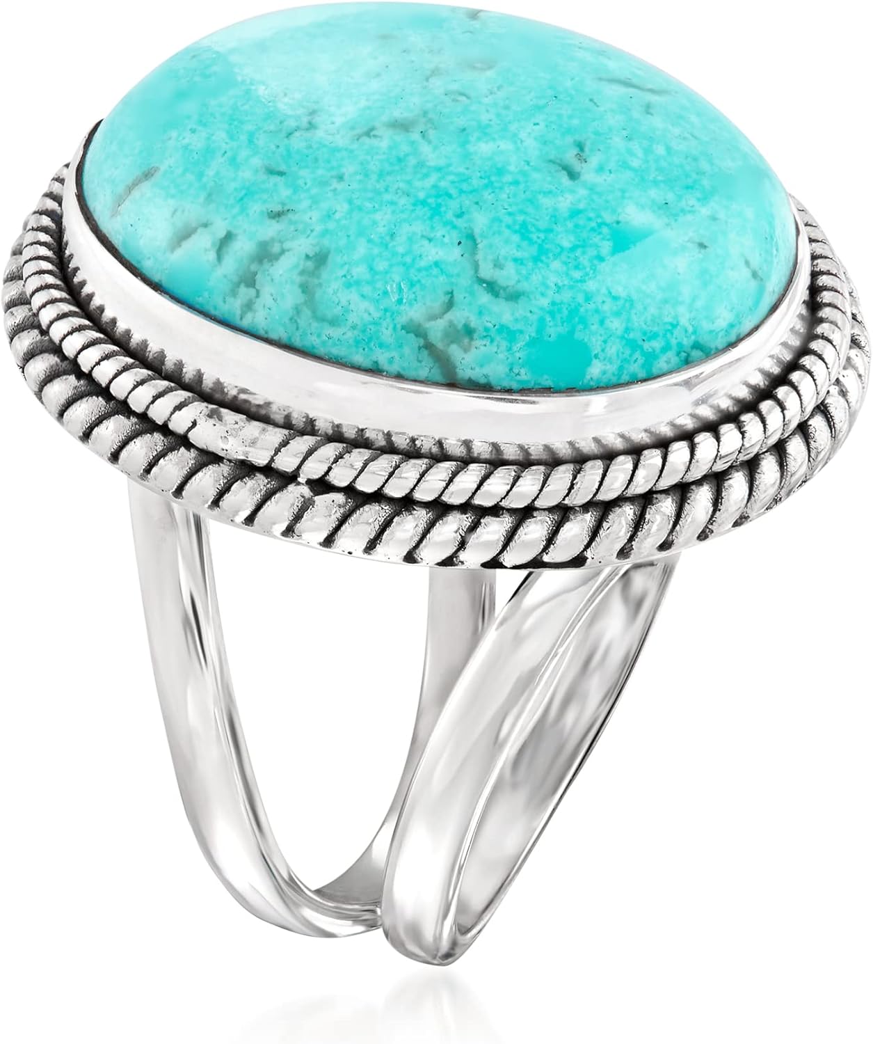 Ross-Simons Turquoise Ring in Sterling Silver - Image 3