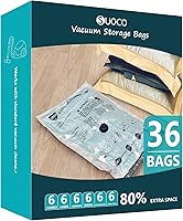 Vista 16 de Bolsas de almacenamiento al vacío, bolsas de sellado de embalaje de compresión para ropa, ropa de cama, edredones, mantas, almohadas, 14 pequeñas