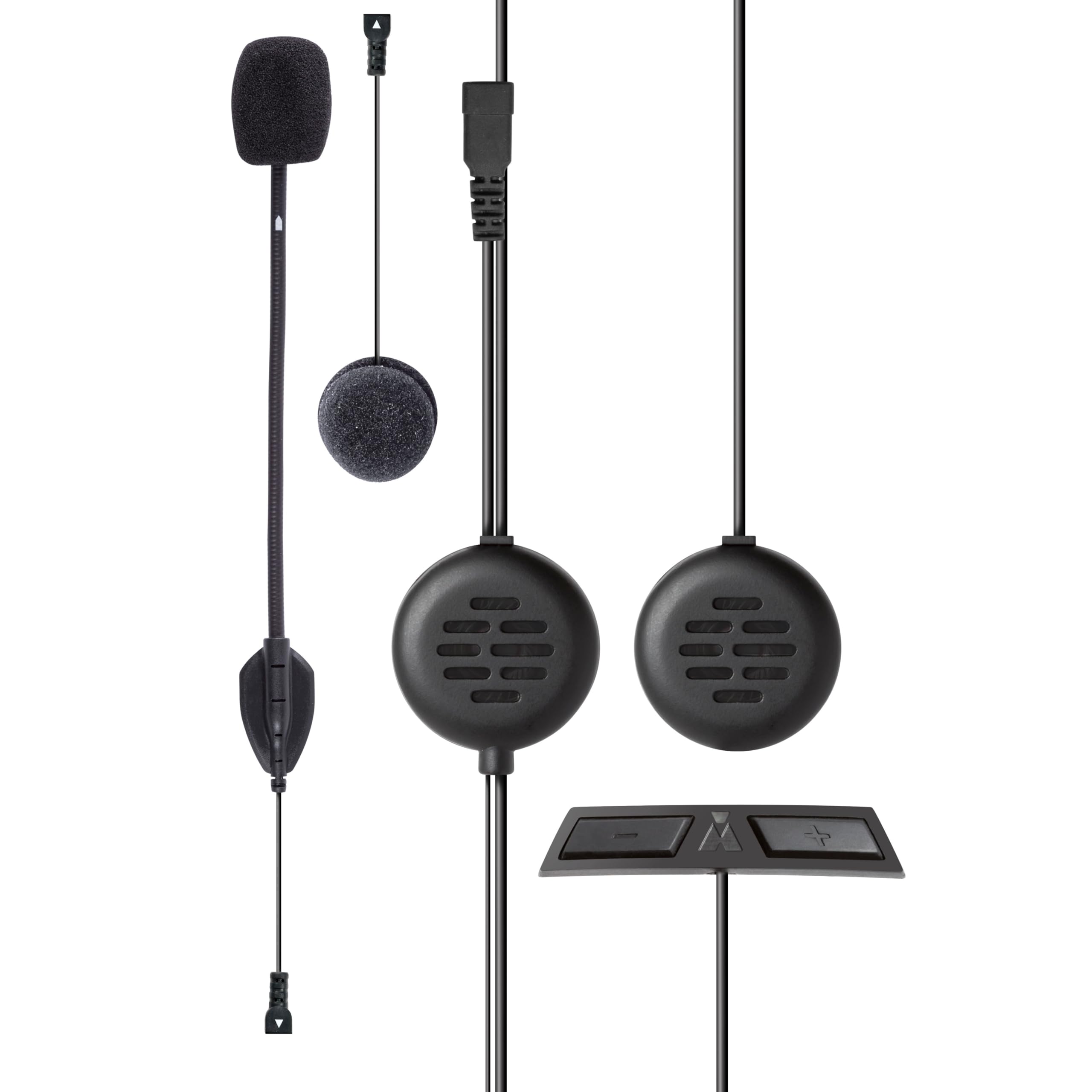 Midland - Interfono Moto Bluetooth BTGO Uni, Auricolari Casco Impermeabili per Tutti i Caschi, 200m, Batteria 8H, Universal Intercom, Audio Stereo con DSP, Compatibile con GPS e Interfoni Altre Marche