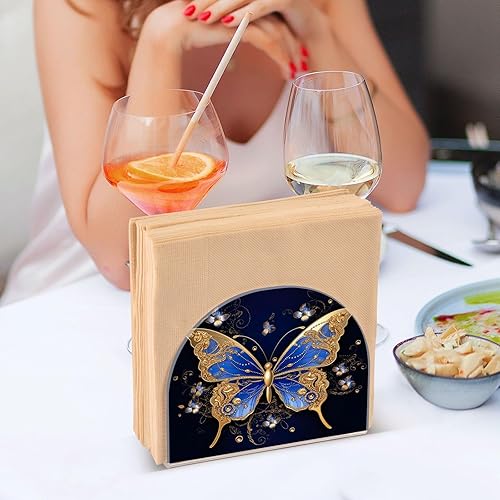 Miniatura 7 de Napkin Holder Elegant Butterfly Napkin Holders for Tables, Clear Acrylic Napkin Holders Cocktail Napkin Holder for Kitchen Restaurant Bar Home Decor