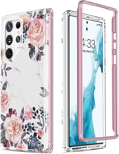 Esdot Funda protectora para Samsung Galaxy S23 Ultra, de grado militar, resiste caídas de 21 pies (probado), con diseños modernos para mujeres y