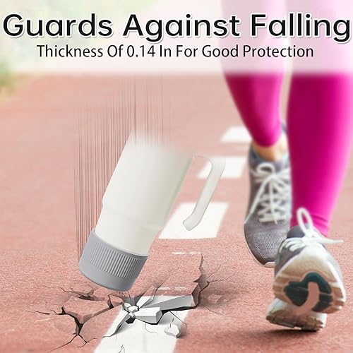 Miniatura 4 de NiHome 2 fundas protectoras de silicona para vaso con cubierta de popote para Stanley Quencher 40 de 30 onzas, IceFlow 20 de 30 onzas y botella