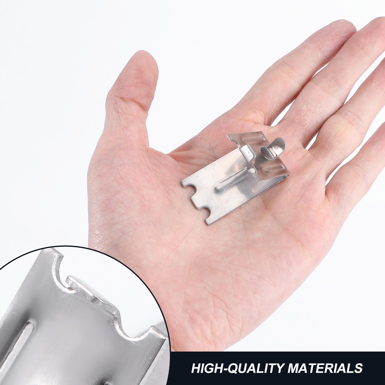 OSALADI Supports pour Étagères de Réfrigérateur et Congélateur en Acier Inoxydable, Lot de 20 Clips Résistants pour Usage Cuisine et Cave à Vin