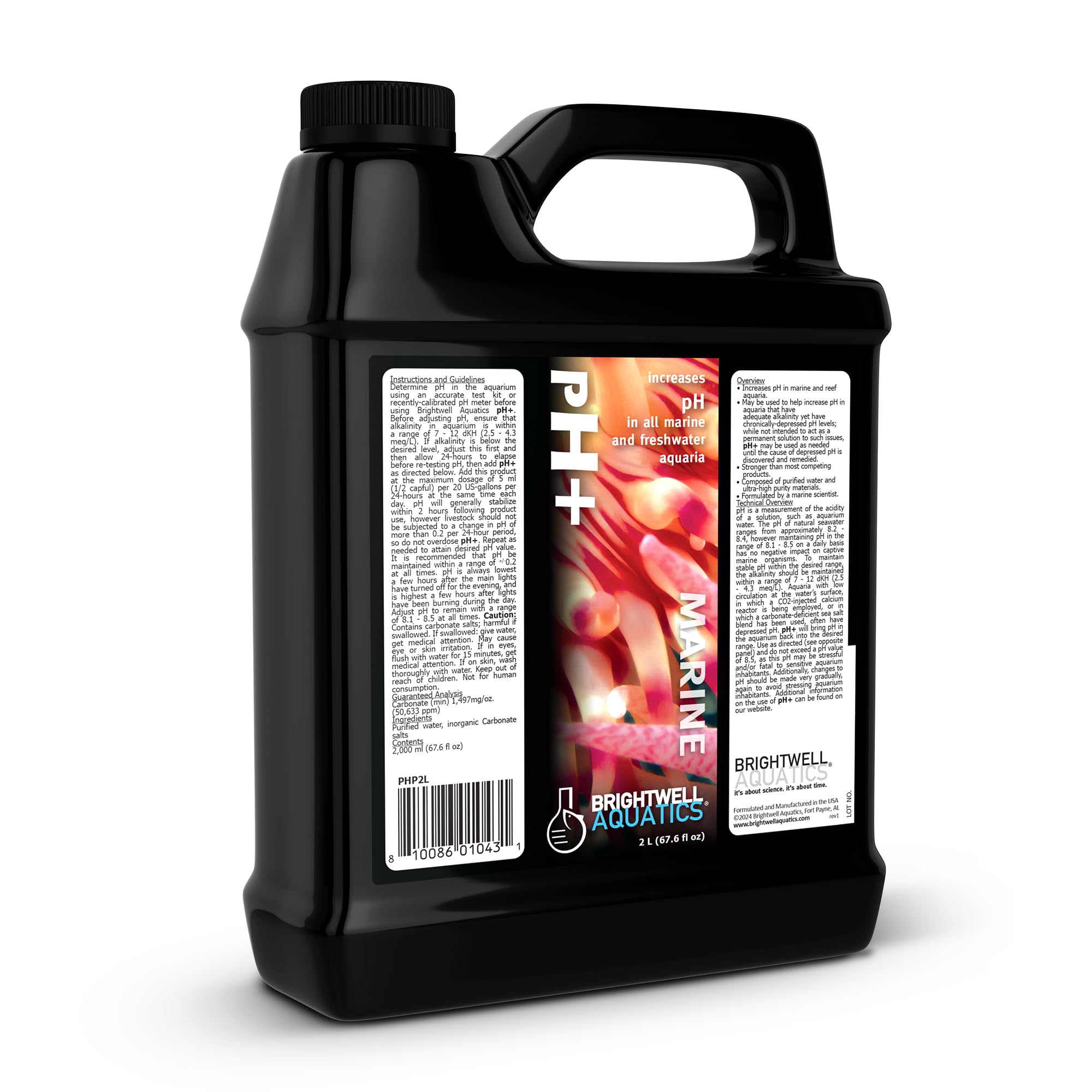 Brightwell pH + Plus produit ajustement pH récifal solution pour booster alcalinité