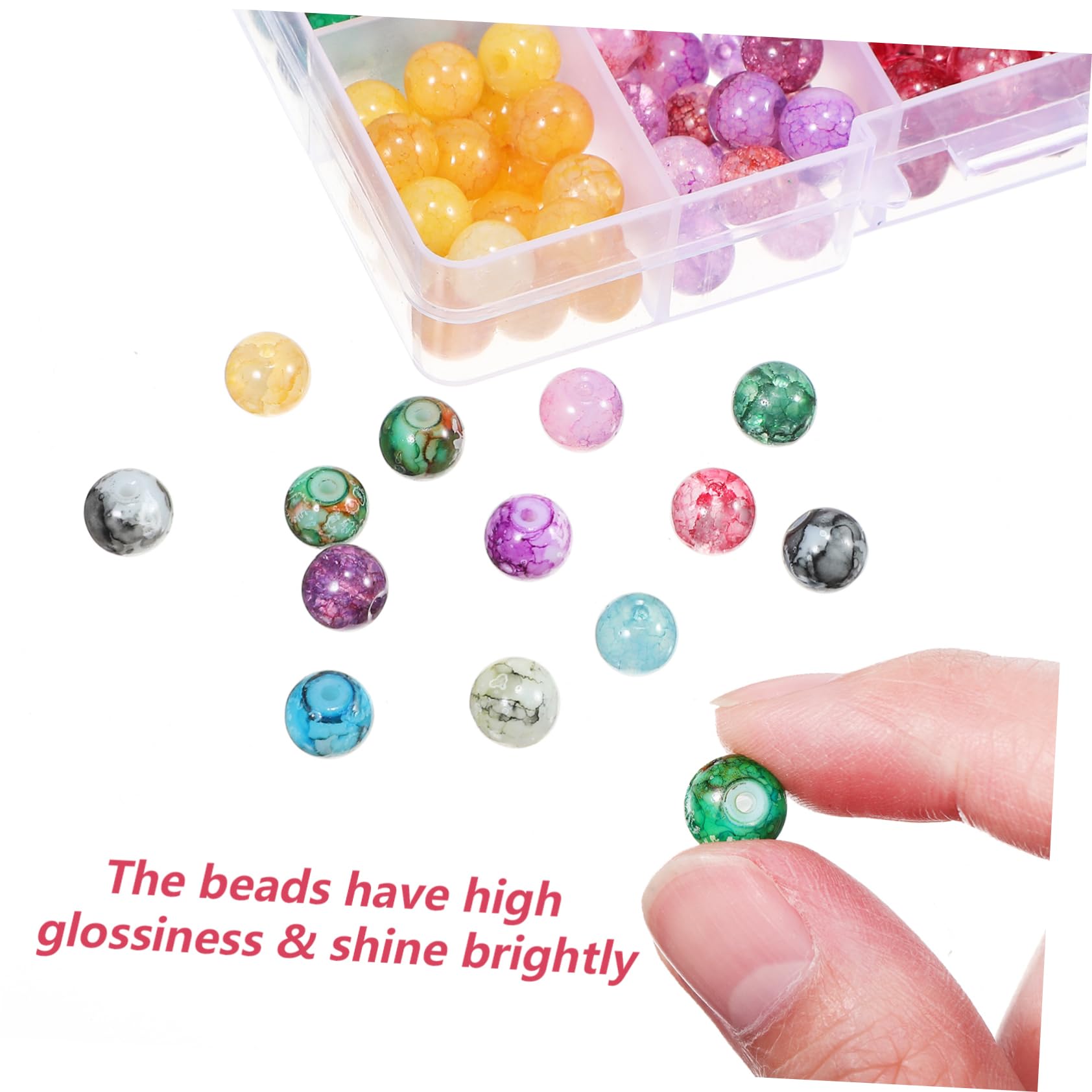 5 Set Perline Rotonde Colorate Con Corda Elastica Da Perline Per Bigiotteria Bracciali E Collane Fai Da Te Per Creazioni Artigianali E Regali Creativi 200 Pezzi*5