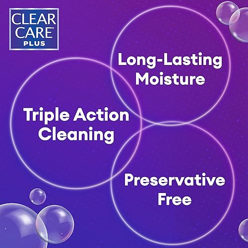 Miniatura 3 de Clear Care Plus Solución de limpieza y desinfección para lentes de contacto con estuche para lentes, transparente, 12 onzas líquidas