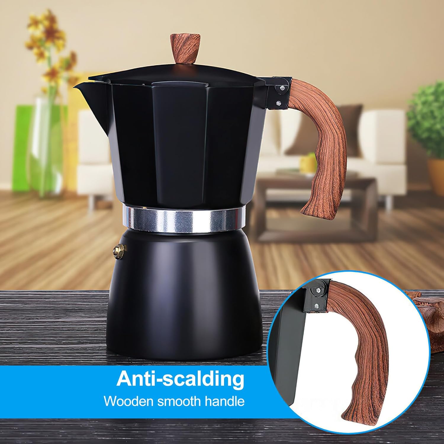 Konesky Espresso Maker, Italian Stovetop Coffee Maker, 6 Cup Coffee Percolator AluminiumMoka Coffee Pot for Mocha Cappuccinos Latte 5 71U9Qa7MWeL. AC SL1500