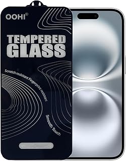 شاشة حماية من الزجاج المقوى مضادة للوهج ومضادة للبصمات لموبايل آبل آيفون (16)