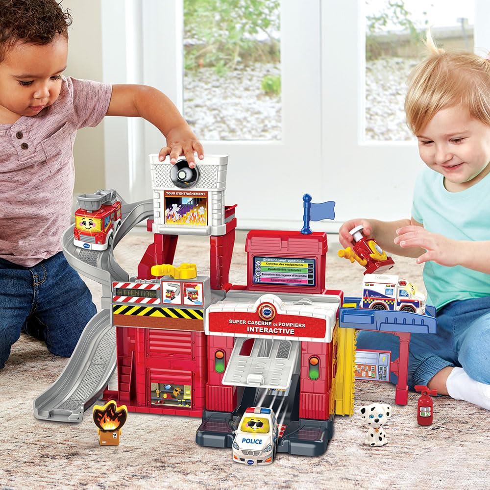 Circuit Vtech Tut Tut Bolides Série Pro Super Caserne de Pompiers Interactive