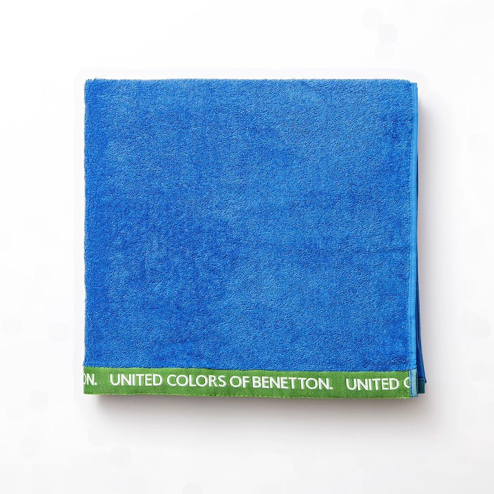 Toalla 90x160 algodón orgánico 450gsm Azul Benetton