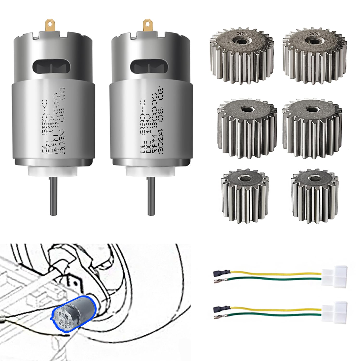 Amazon.com: 2PCS 12V RS550 30000RPM High-Speed 7R Motor (15T/19T 