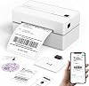 KNAON Impresora de Etiquetas de Envío Térmica Bluetooth, Impresora de Etiquetas de Dirección Térmica Portátil 4x6 para Pequeñas Empresas, Compatible con iPhone, Android, Windows, Mac – Funciona con Etsy Shopify USPS y Más, Blanco, Certificado Global Recycled Standard 1