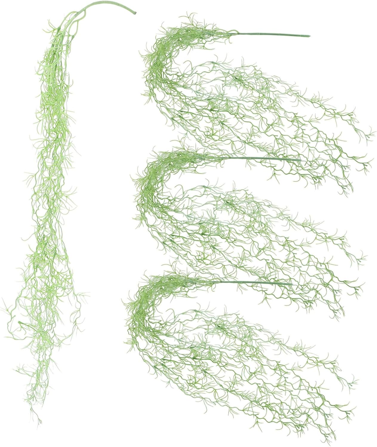 TEHAUX 4pcs Decor Vines Artificial Moss for Crafts Hanging Moss Plant Wall Decor Artificial Plant Wall Art