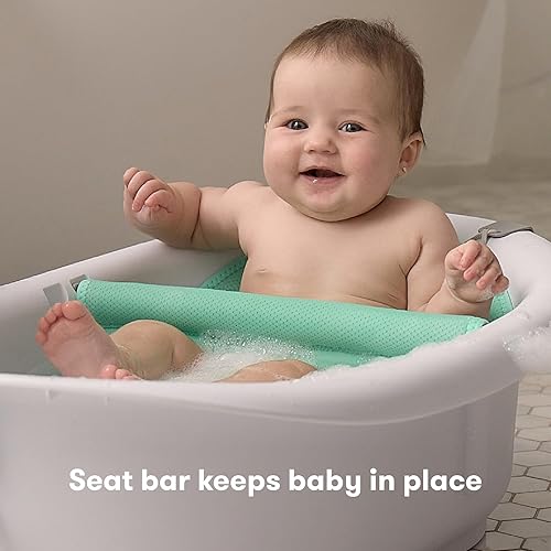 Miniatura 4 de Frida Baby Bañera de bebé 4 en 1 Grow-with-Me, bañera para recién nacidos a niños pequeños con asiento de baño extraíble y respaldo para soporte