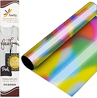 Vista 10 de Firefly Craft - Lámina de vinilo elástico para transferencia de calor, HTV metálico, para planchar para usar con Cricut y Silhouette, para prensa
