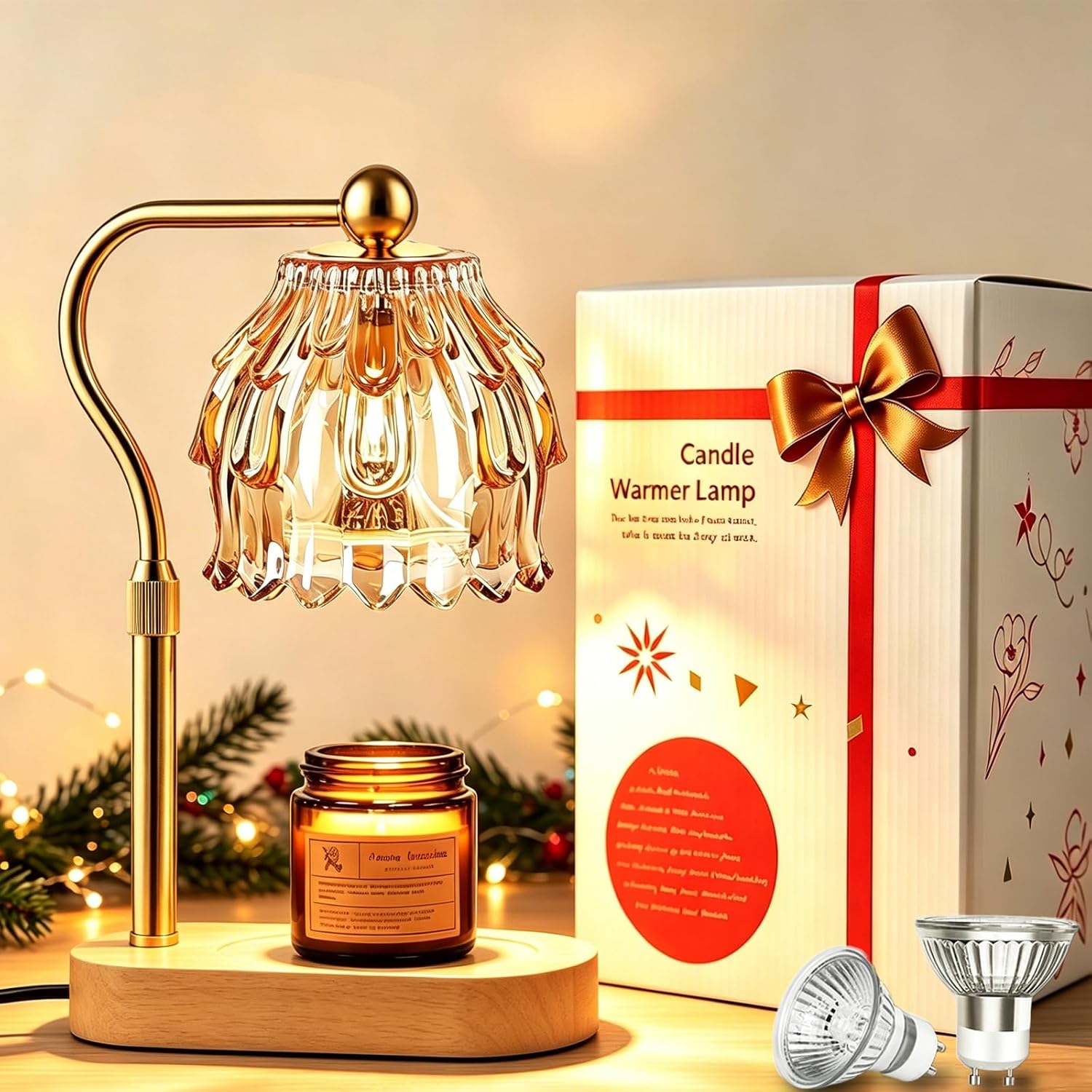 Candle Warmer Lamp with Timer & Dimmable New Home Gift Room Decor | Height Adjustable Wax Melts Warmer for 6.2inch Yankee Jar Candles, , Birthday Gifts for Women Mom, House Warming Gifts