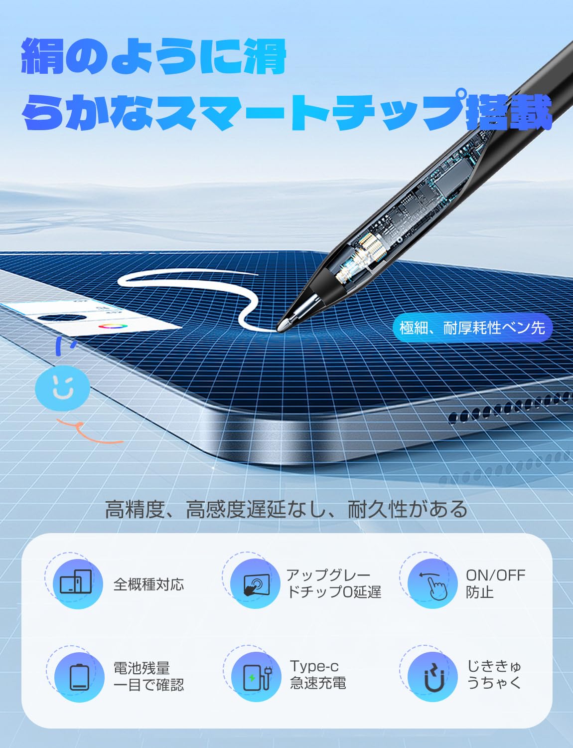 Amazon.co.jp: 【2024年アップグレード版 タッチペン】binoa 全