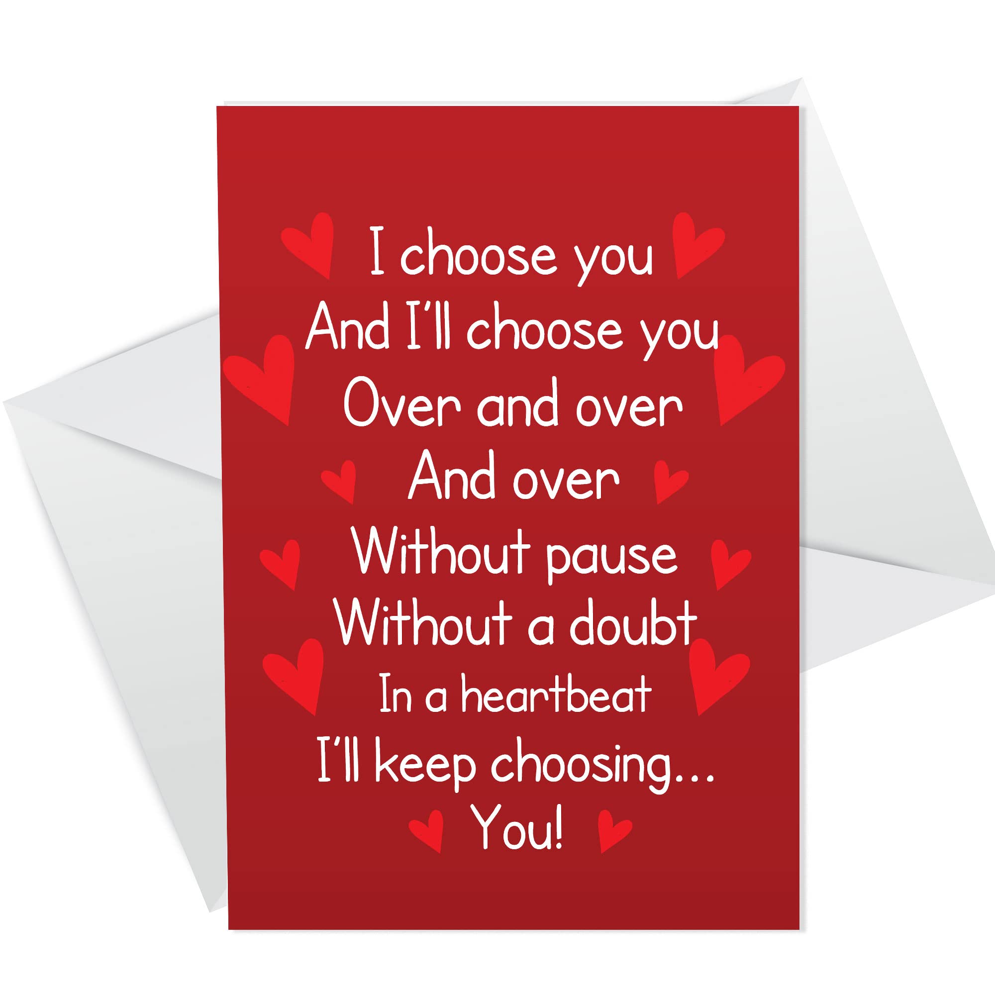 RED OCEAN Anniversary Valentines Day Greetings Card For Boyfriend Husband Girlfriend Wife