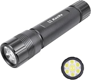 KunHe 2D Cell Battery Large Flashlight High Lumen Aluminum Alloy Heavy Duty Handheld Flashlight Battery Not Included Long Lasting Perfect for Home Emergency Camping Outdoor Activities