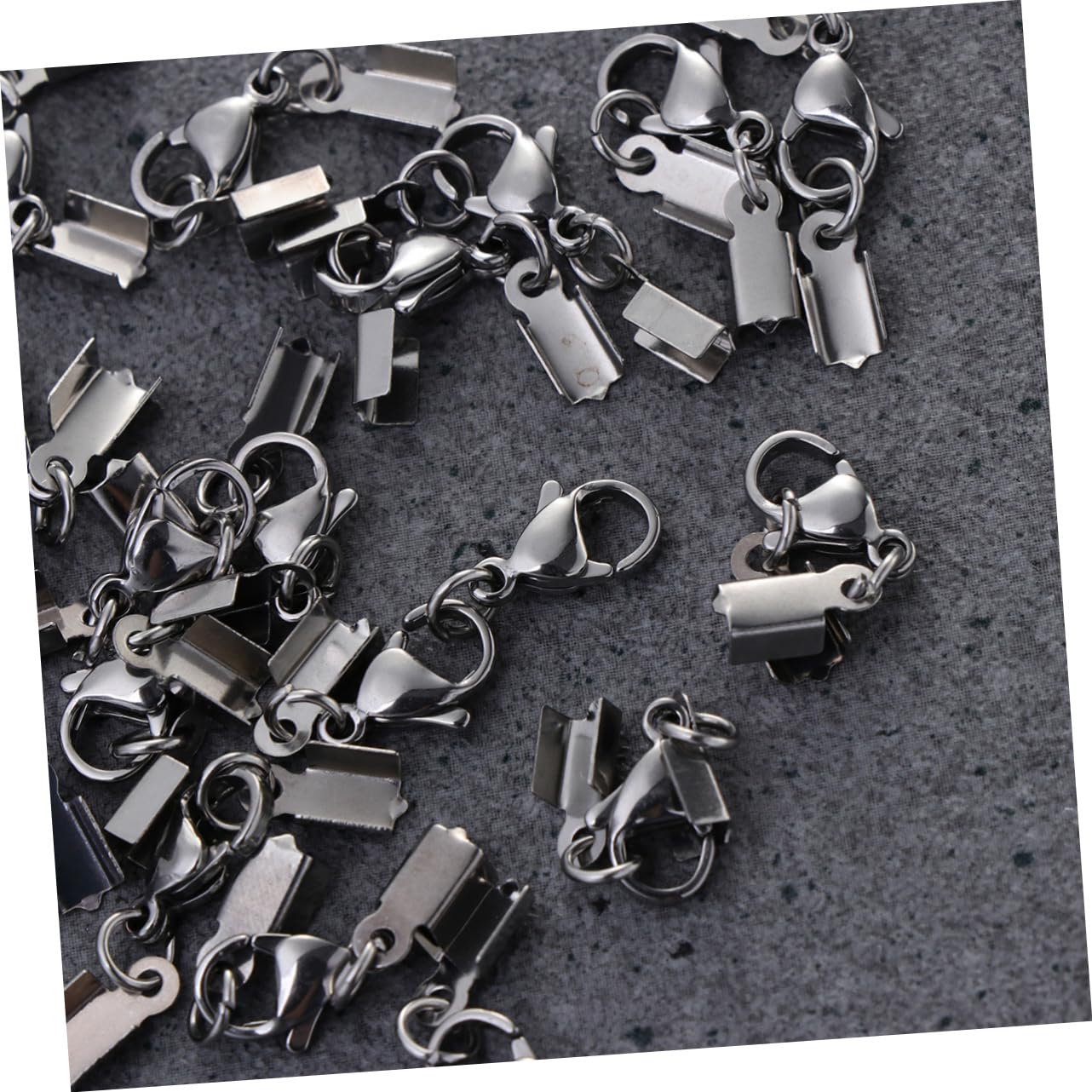 48 Stück Edelstahl Karabiner Verschlüsse für Schmuck Selbstgemacht