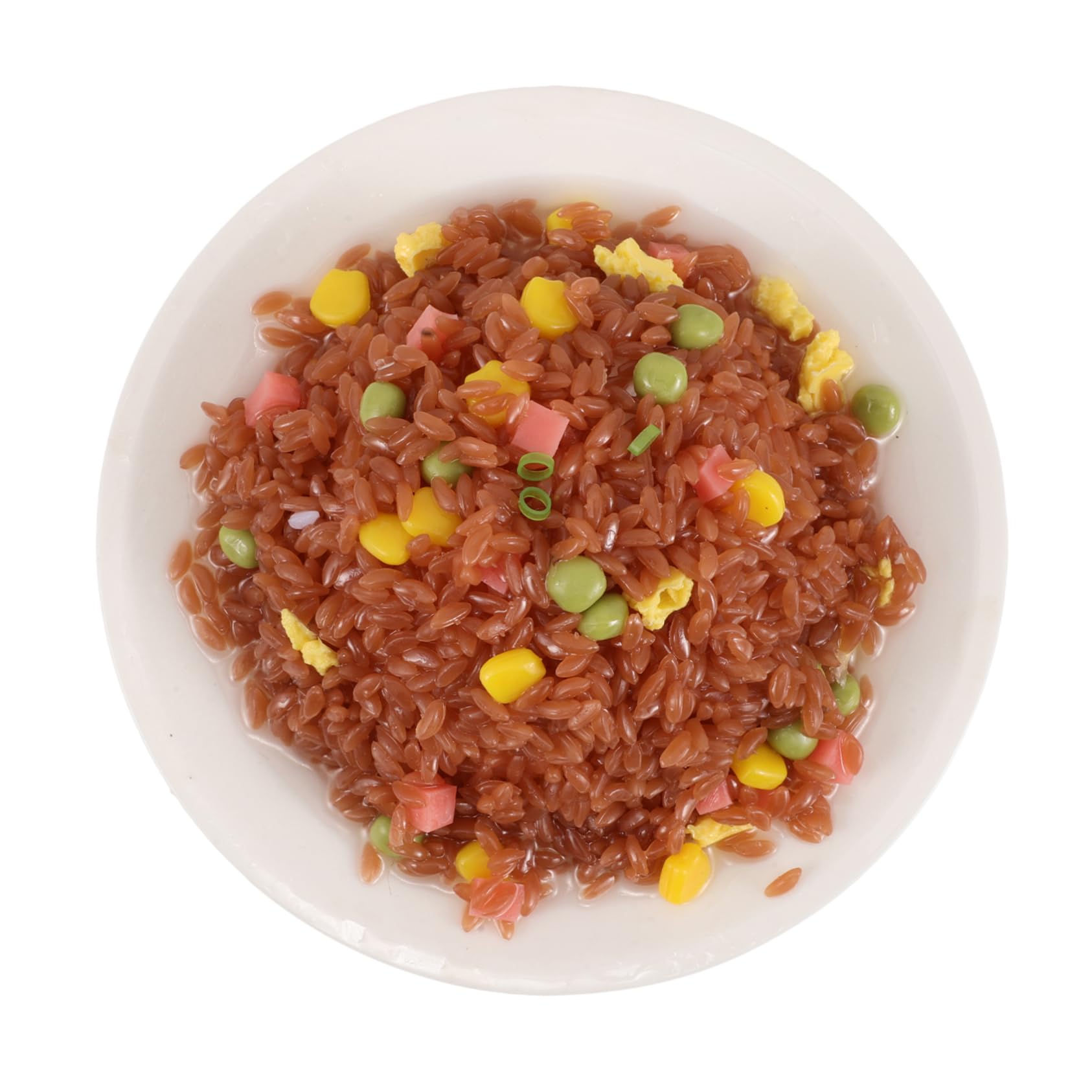 Wakauto Artificial Fried Rice Food Prop Realistic Simulation Model for Kitchen Display Photography and Educational Use Lifelike Decor for Home and Food Stall Settings