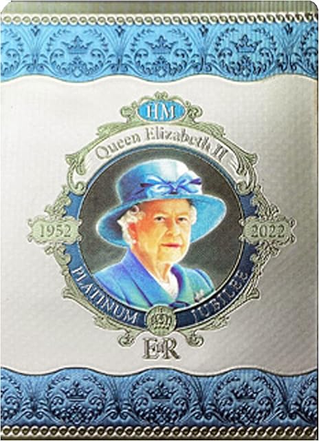 Queen Elizabeth Platinum Jubilee Fridge Magnet Commemorative Memorabilia Souvenirs Gift Foil Stamped Magnet (By LILAJ)
