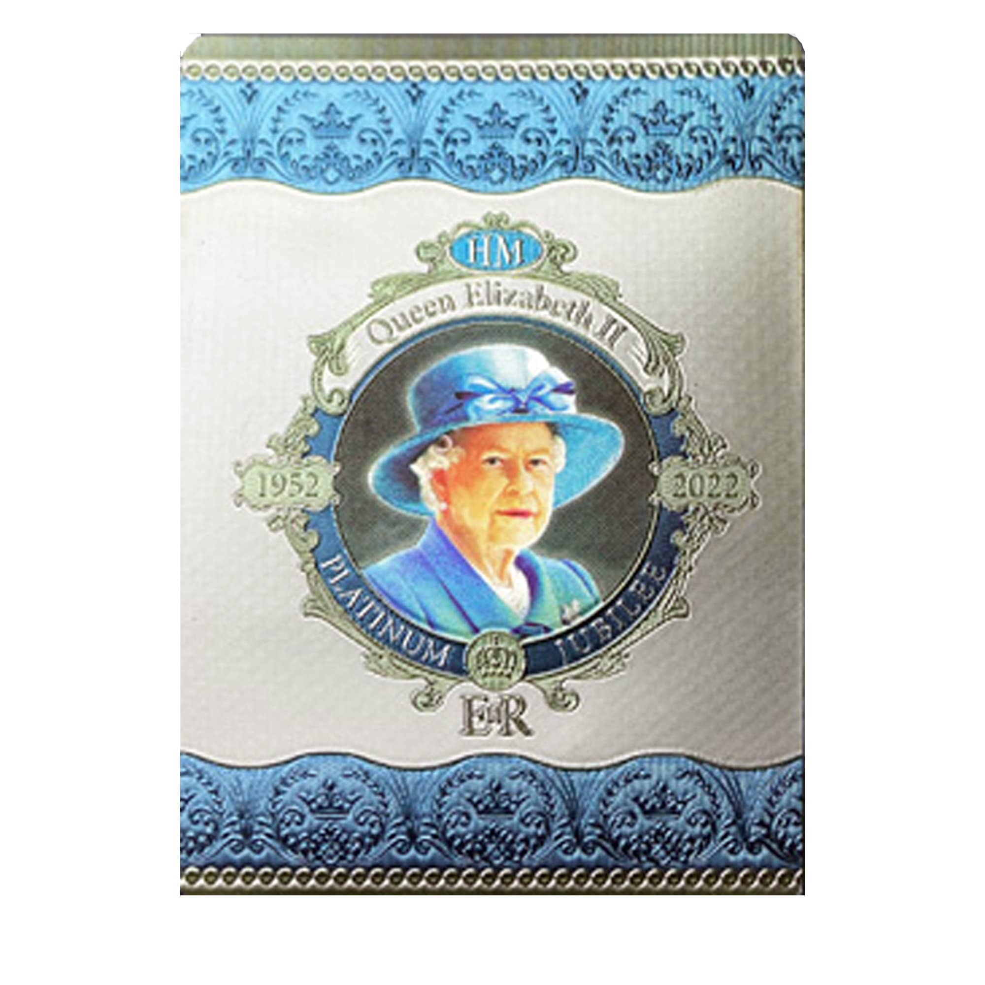 Elgate Blue Queen Elizabeth Platinum Jubilee Fridge Magnet Commemorative Memorabilia Souvenirs Gift Foil Stamped Magnet (By Lilaj)