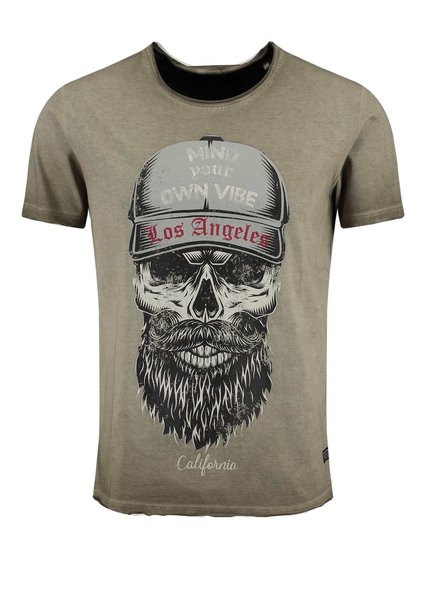 KEY LARGO Herren KLBEARD Round T-Shirt, mil.Green (1502), Large