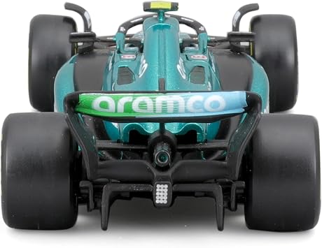 BBurago - Aston Martin AMR23#14 Alonso - Realistic Car Model F1 in 1:43 Scale, Replica Diecast with Official Aston Martin License, Recommended Age 3+ Years