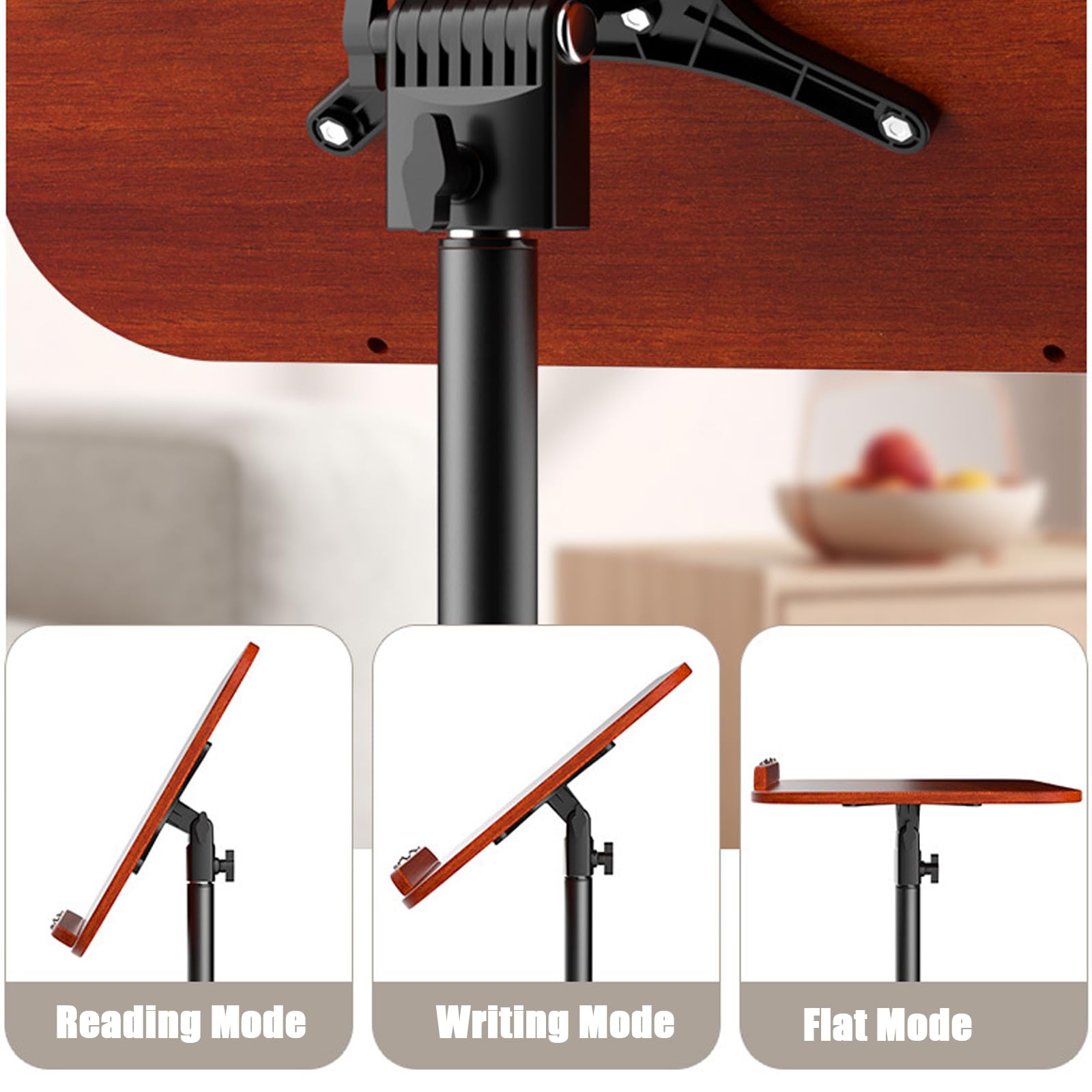 Leggio Musicale Professionale e Leggio per Libri Regolabile - Supporto Proiettore da Terra con Vassoio Rimovibile - Supporto PC Portatile Altezza 69-103cm per Casa Ufficio e Aula - Nero