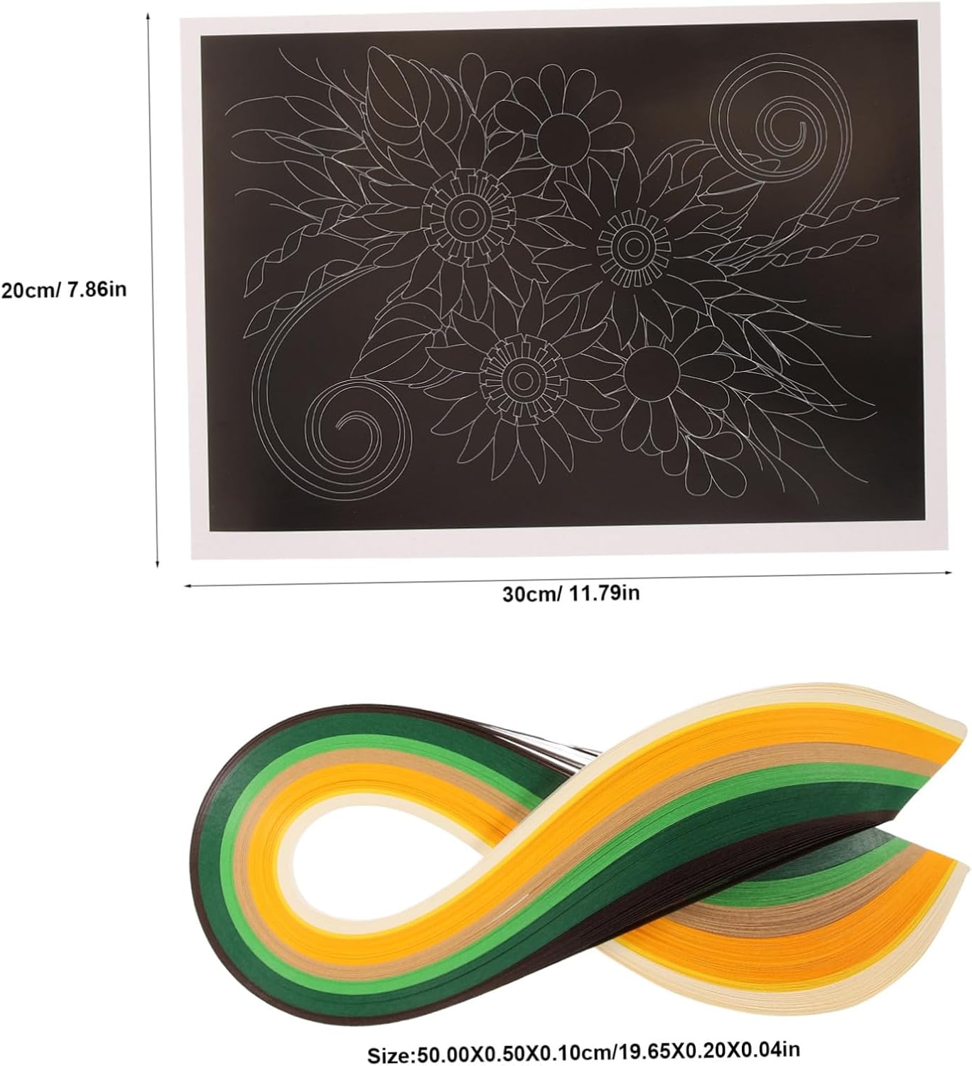 DOITOOL 1set Quilling Paper Strips Kit Flower Patterns for Crafts for Adults and Beginners for Home Decoration and Creative Projects