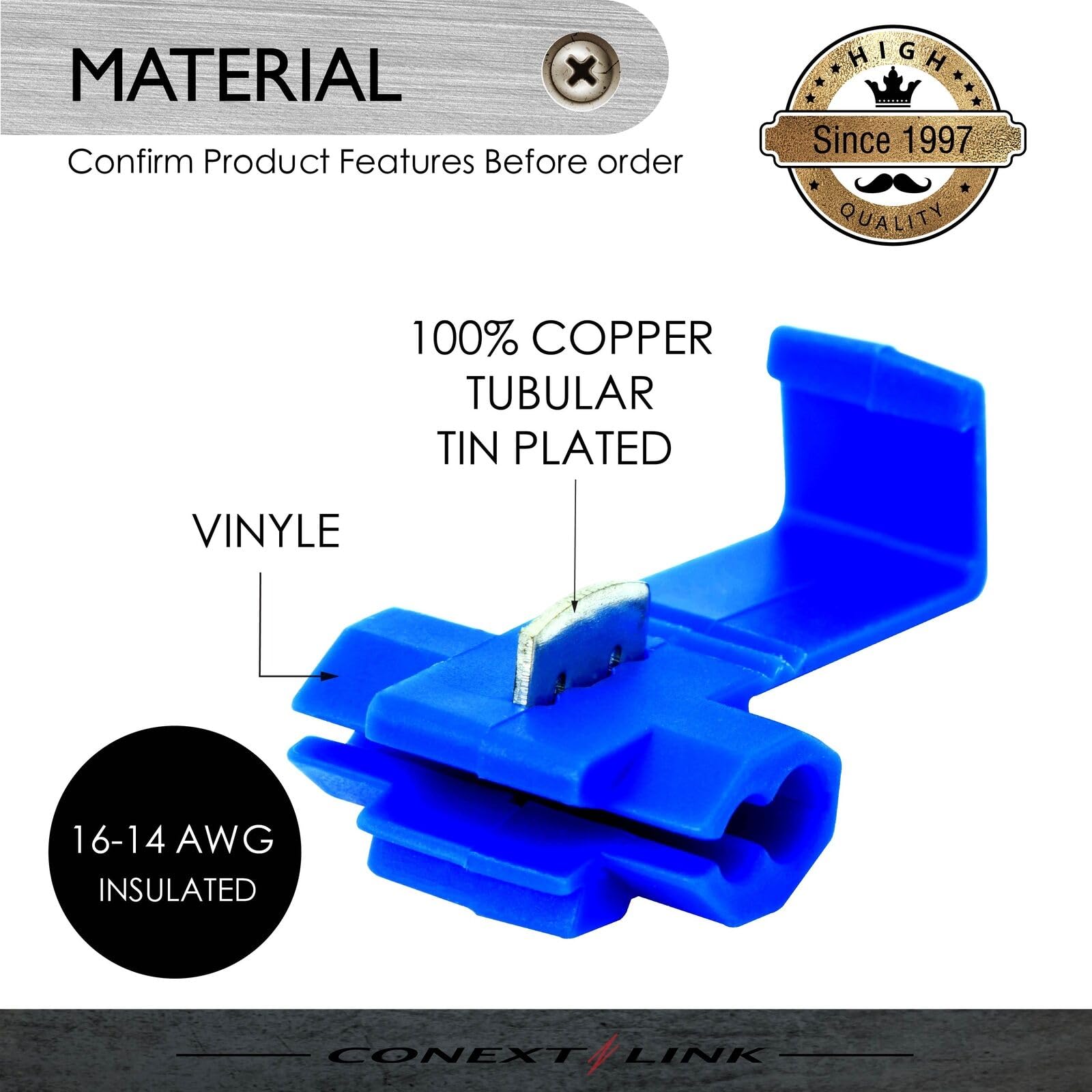 MS20659-104 Ring Terminal 18-14 AWG #10 Stud B87G PRICE PER 100
