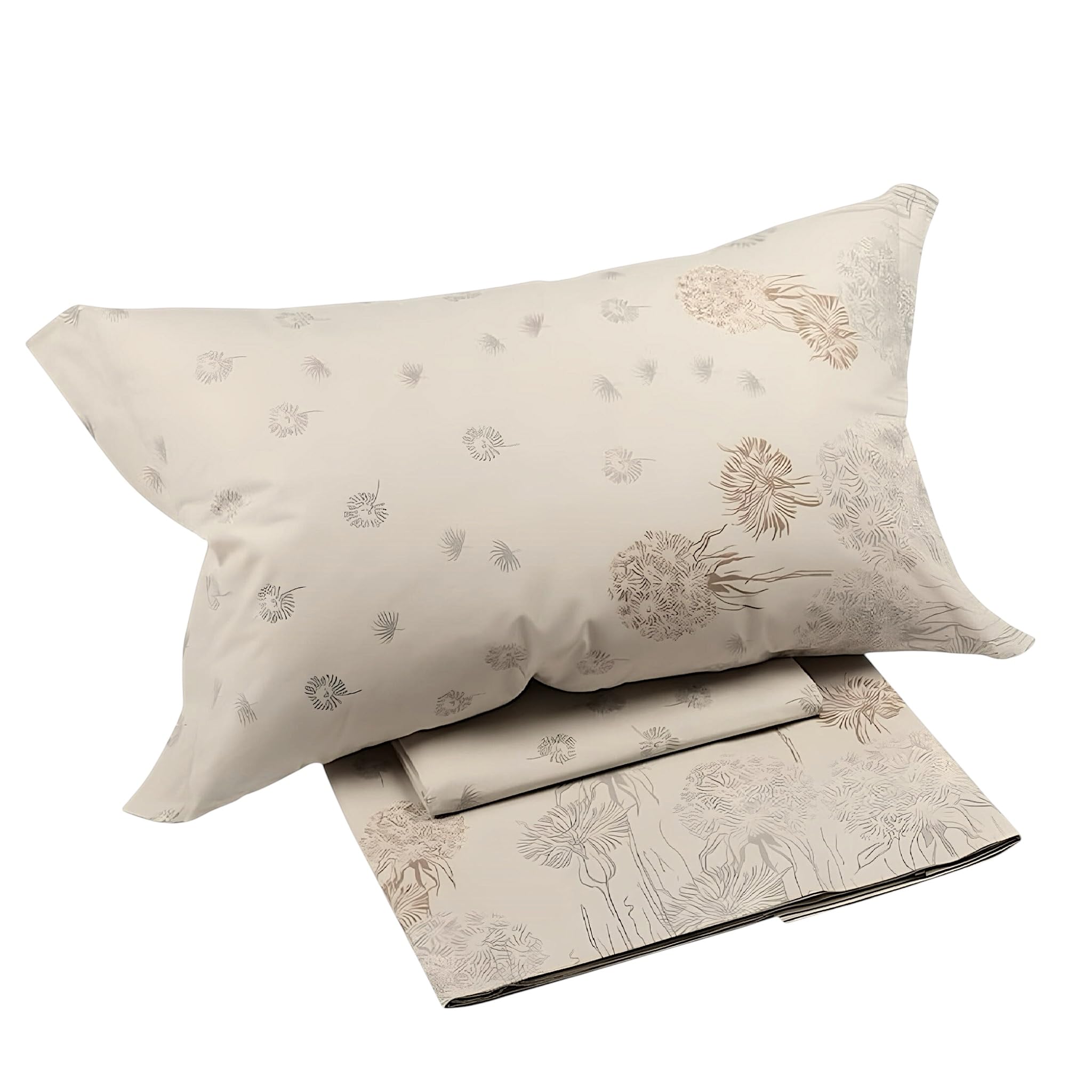 Caleffi - Completo Letto Matrimoniale con Lenzuola Matrimoniali Cotone 100% 240x285, Lenzuolo con Angoli Matrimoniale Coprimaterasso Sotto 180x200 per Materasso Alto 28cm, 2 Federe Cuscino Letto 50x80