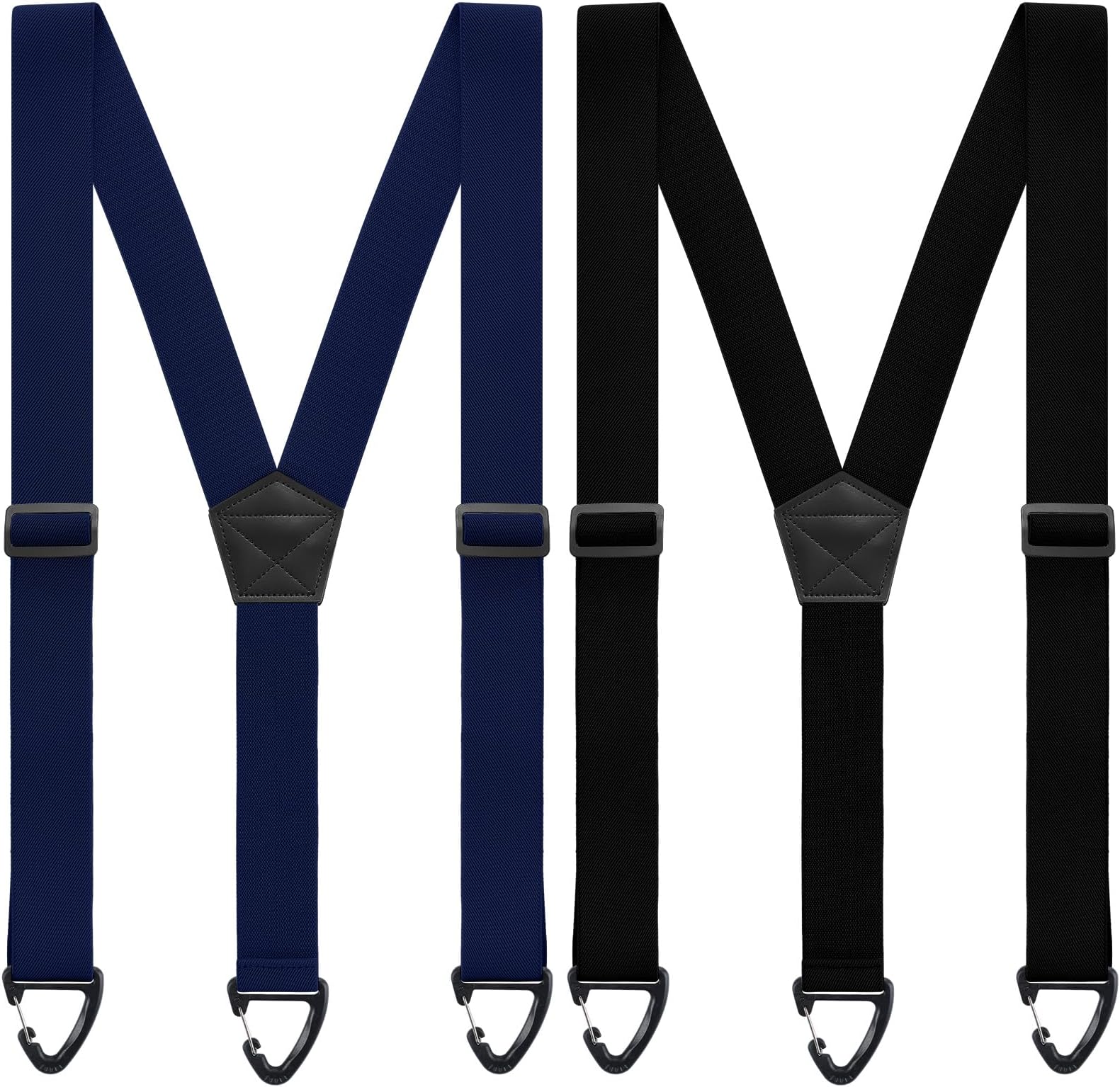 2 Pcs Men's Hidden Suspenders Y Back Under Clothing 1.5 Inch Wide Heavy Duty Adjustable