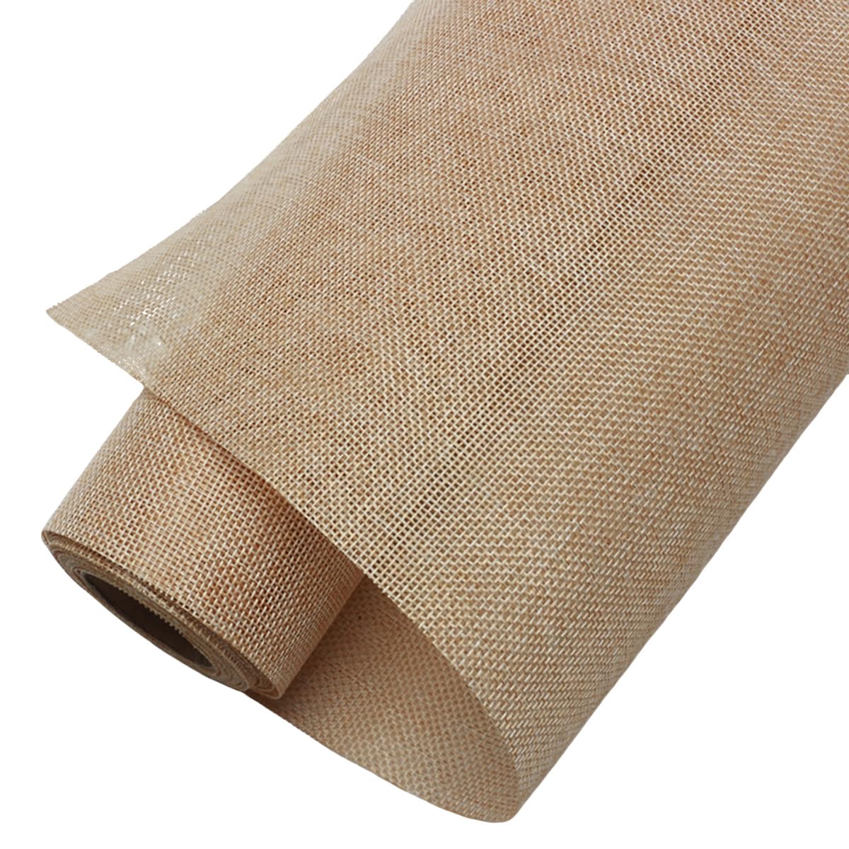 48cm X 4.5m Cotton Linen Flower Wrapping Paper, Linen Cotton Craft Paper Roll for DIY Bouquets, Florist Floral Packing Paper for Flower Arrangement (Kraft Brown)