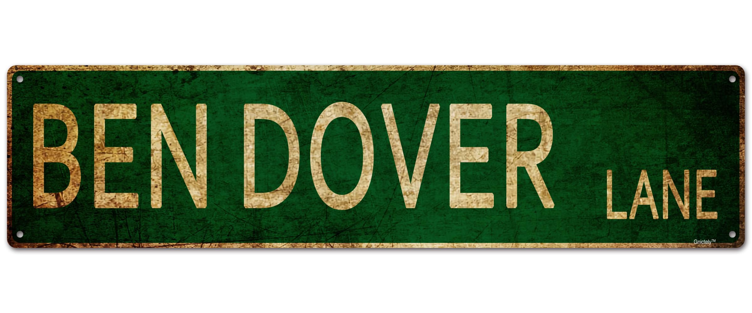 Retro Street Signs,Home Room Wall Decor,Funny Room Decor Sign "Ben Dover Lane" 4 * 16" Metal Aluminum Sign
