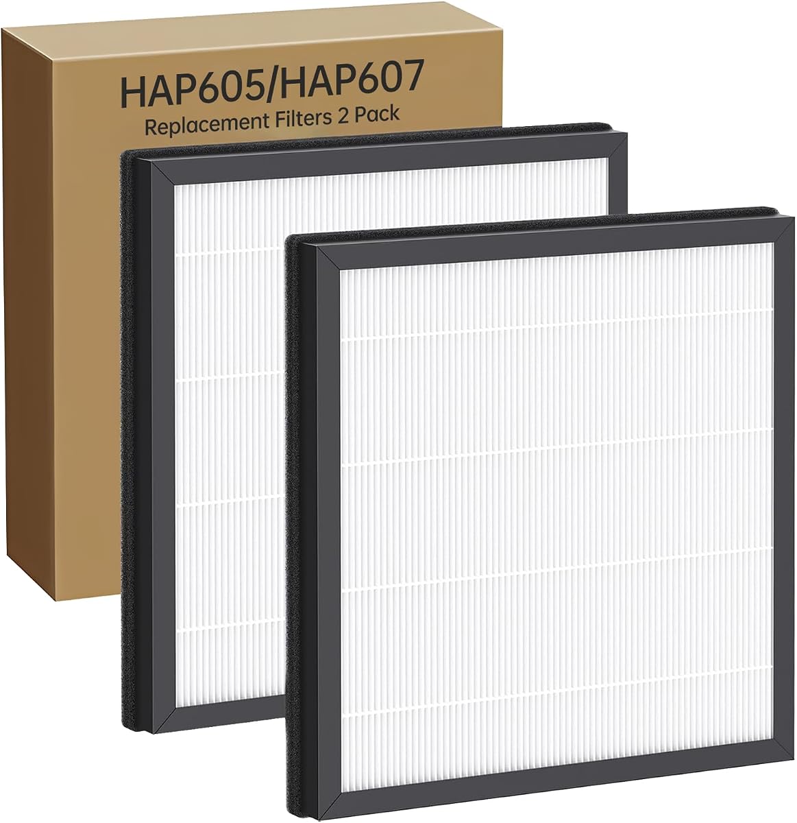 HAP605 Air Purifier Filter – 2 Pack 3-in-1 Activated Carbon Filter | Replacement Filter Compatible with XenonLab & FreAire HAP605/HAP607, Up to 6-Month Service Life