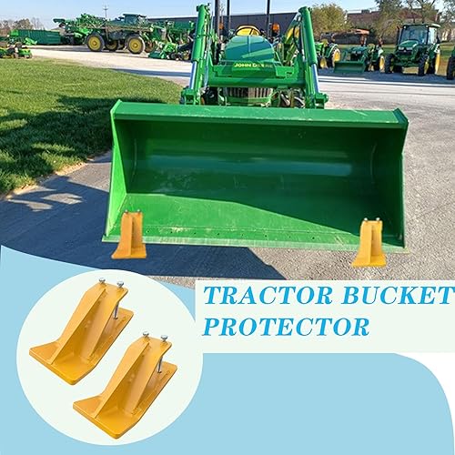 Miniatura 2 de 2 protectores de cubo de tractor amarillo, protector de borde, tuercas y pernos de doble bloqueo, protector antideslizante para accesorios de cubo