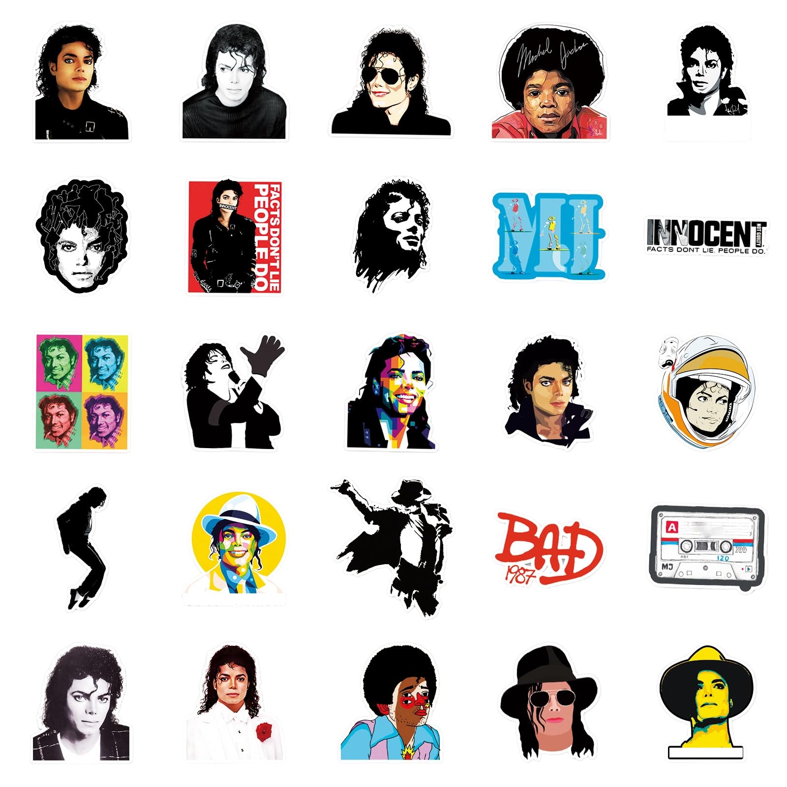 Michael Stickers 50pcs Mj Merch Poster Picture Inspired King of Pop Music
