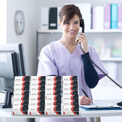 Miniatura 4 de Geetery Soporte para tarjetas de visita de acrílico con 28 ranuras para escritorio, soporte vertical de plástico transparente para múltiples