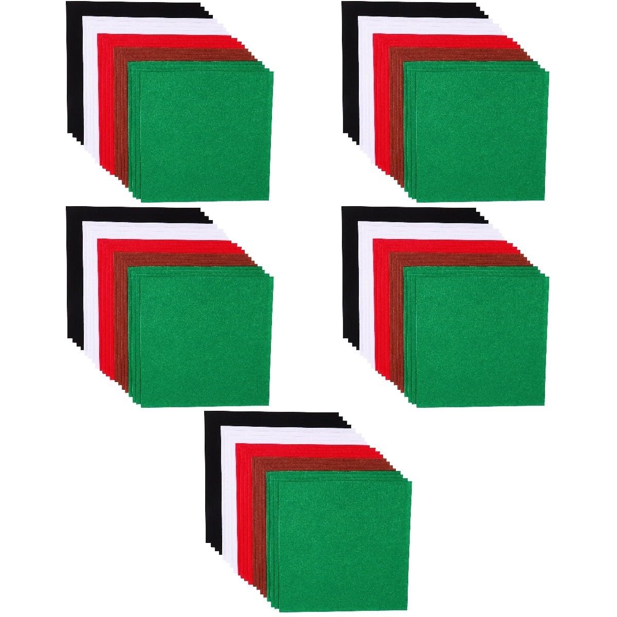 STOBOK 100stücke Filzplatten Bunten Farben Für Weihnachtsdekoration Bastelfilz Nicht Selbstklebend Für Kreative Projekte Und Handarbeiten