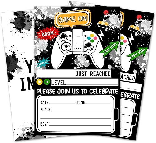 Miniatura 12 de Tarjetas de invitación de cumpleaños con lazo rosa, invitaciones de fiesta de cumpleaños para niñas, decoraciones y suministros para fiestas de